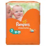 Подгузники, Pampers (Памперс) 4-9 кг р. 3 №58 слип энд плей миди