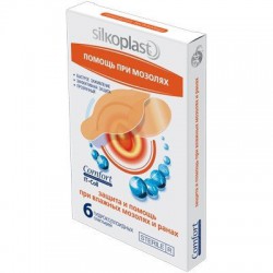 Лейкопластырь бактерицидный Silkoplast Комфорт IT-Coll гидроколлоидный заживляющий при влажных мозолях и ранах 6 шт.