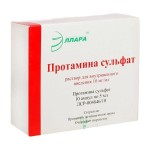 Протамина сульфат, раствор для внутривенного введения 10 мг/мл 5 мл 10 шт ампулы