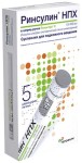Ринсулин НПХ, суспензия для подкожного введения 100 МЕ/мл 3 мл 5 шт картриджи в шприц-ручках